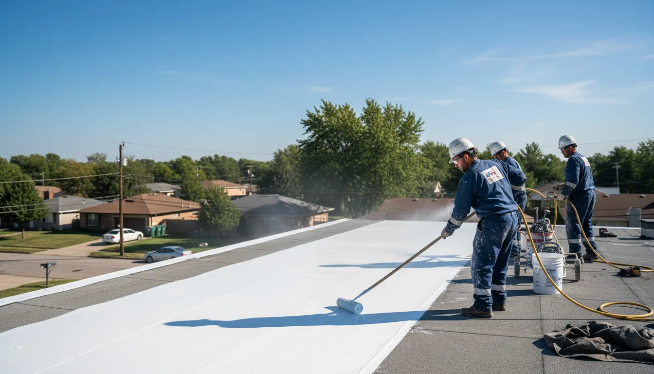 Commercial roof coating in Savonburg, KS near me